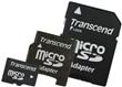 Pam. karta - Transcend 2 GB micro SD + 2 adaptéry