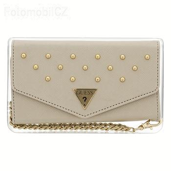 GUCLTHM8STC Guess Studded Clutch Pouzdro Cream pro HTC ONE M8 / M8s
