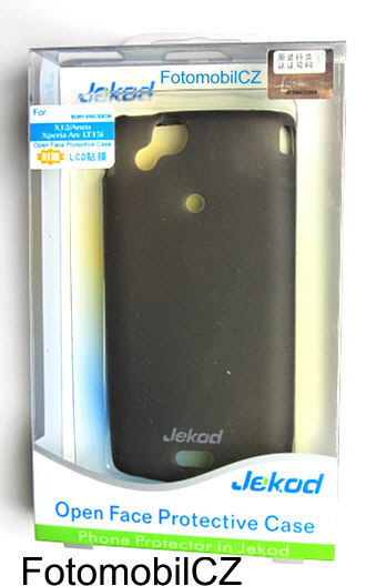 Silikonové ochranné pouzdro JEKOD TPU + fólie Black pro SonyEricsson Arc