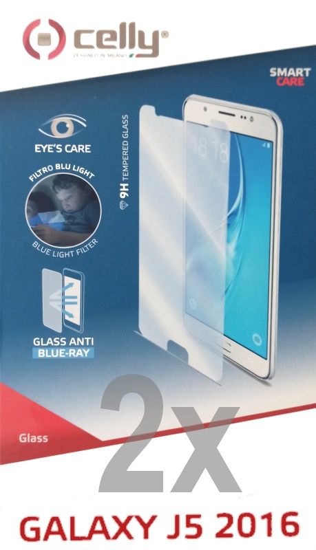 2 kusy ochranné tvrzené sklo CELLY Glass pro Samsung Galaxy J5 2016