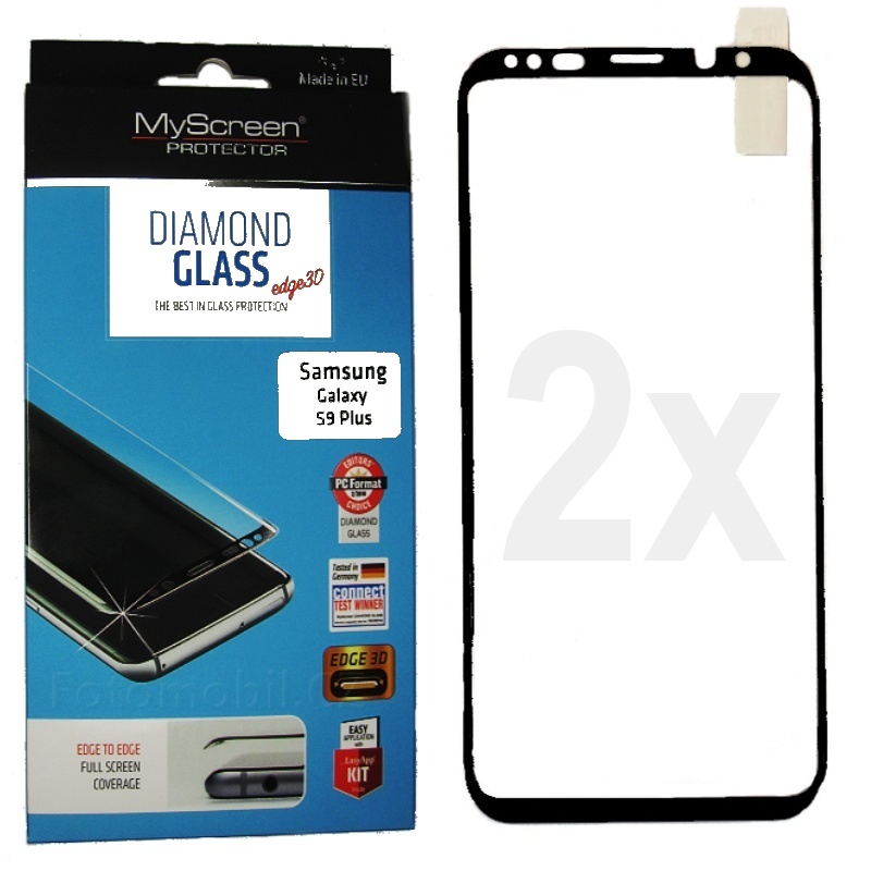 2 kusy ochranné sklo MyScreen Diamond Glass 3D Full Screen pro Samsung G965F Galaxy S9 Plus