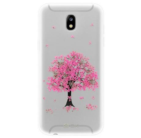 Silikonové TPU pouzdro pro Samsung J730F Galaxy J7 2017, Pink Tree