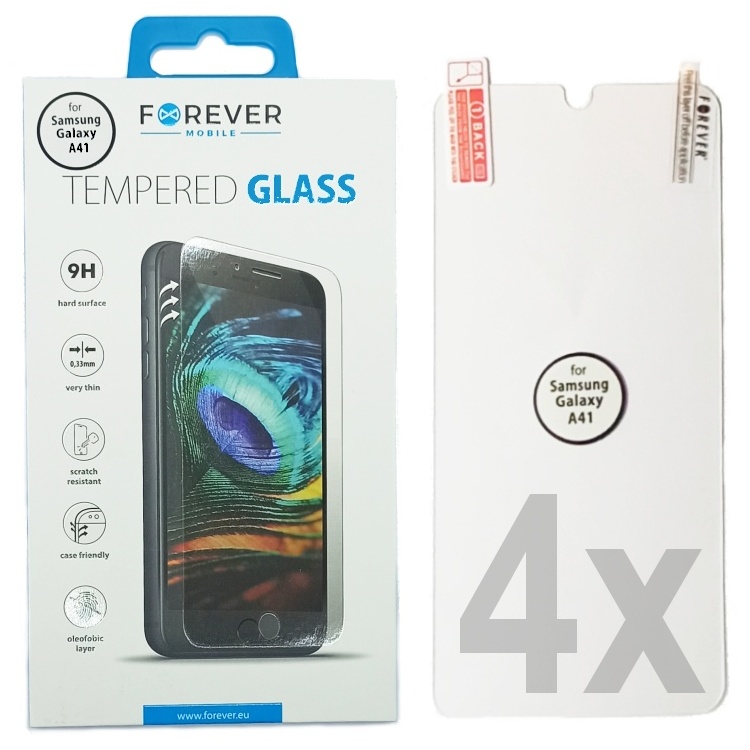 4 kusy tvrzené sklo Forever pro Samsung A41