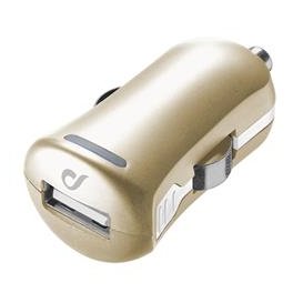Autonabíječka Cellularline Unique Design pro iPhone, USB konektor, 10W/2A, zlatá