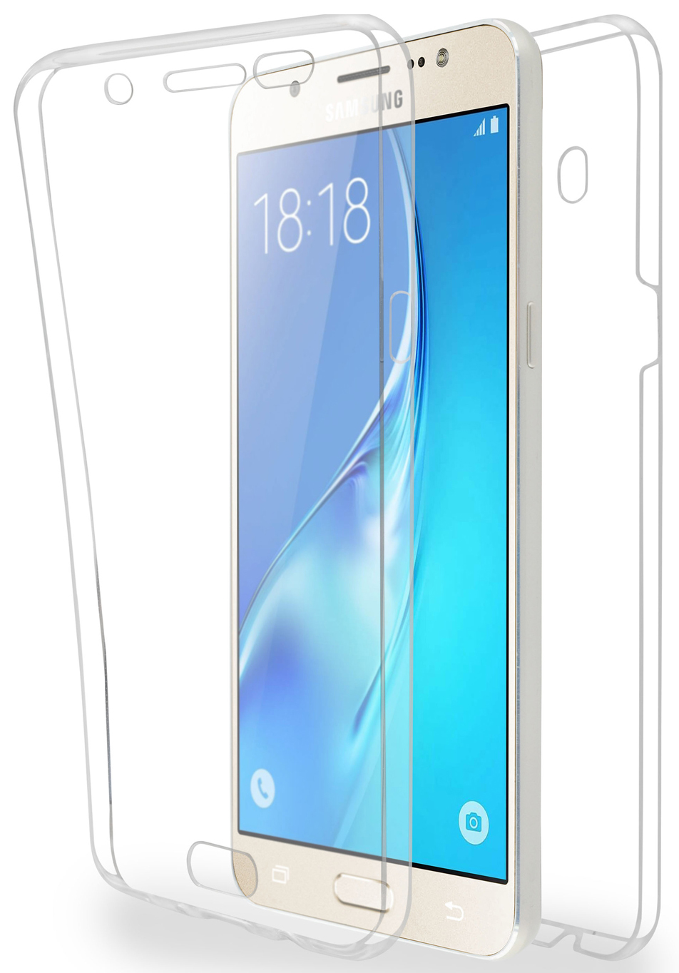 Azuri silikonové TPU Front&Back pouzdro Samsung J510 Galaxy J5 2016, Clear