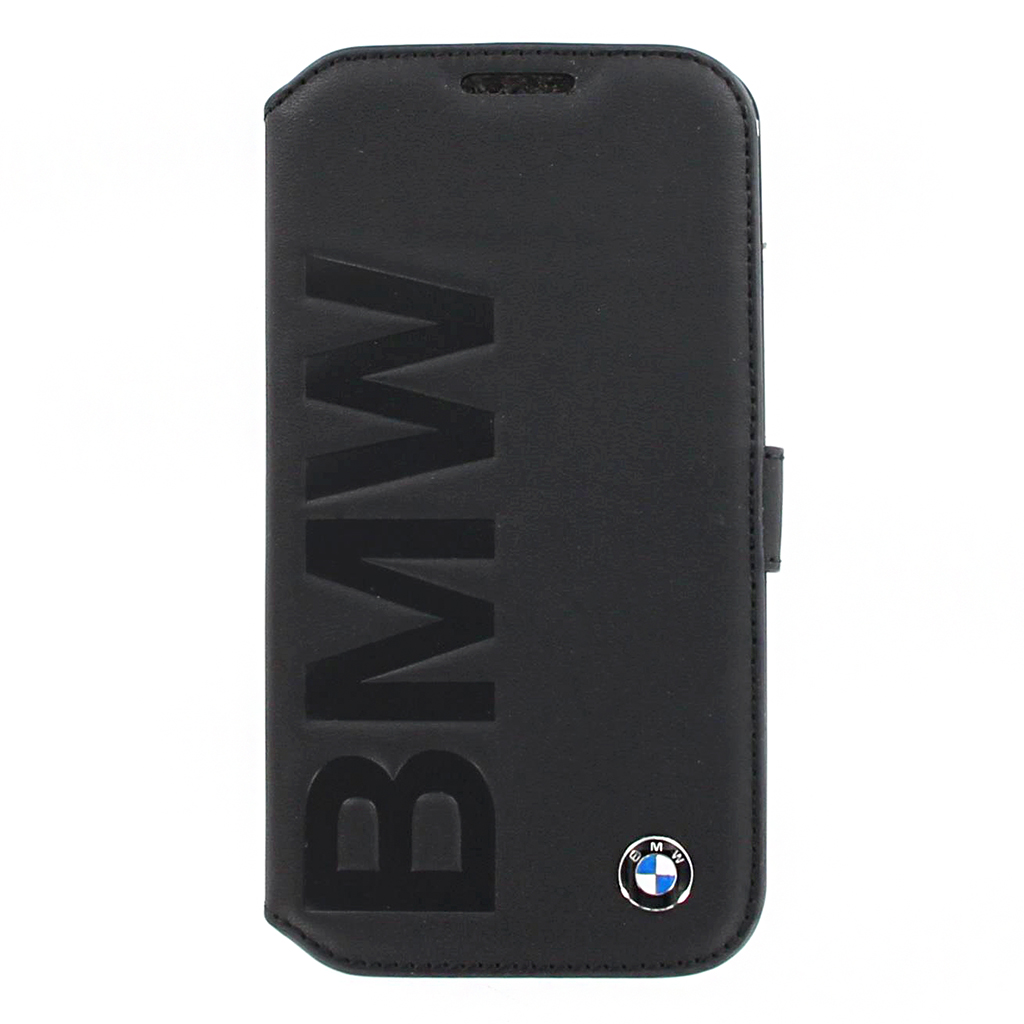 BMFLBKS4LOB BMW Signature Folio Kožené Pouzdro pro Samsung i9505 S4 Black + fólie na displej