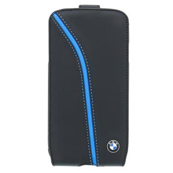 BMFLS4PIB BMW Singature Seat Black Flip Pouzdro pro Samsung i9505 Galaxy S4 + fólie na displej