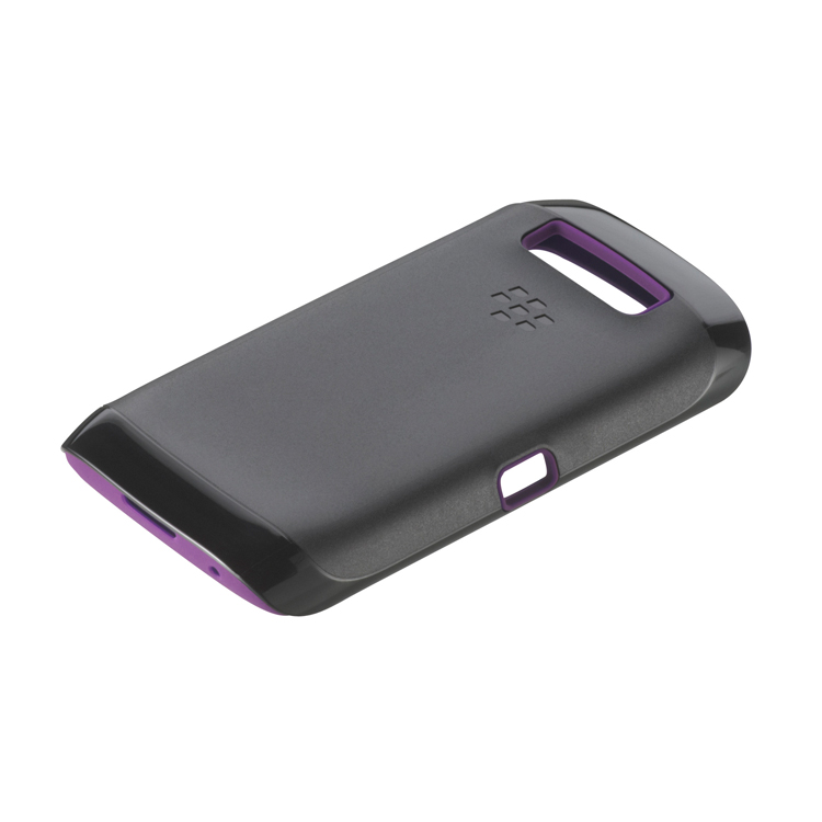 BlackBerry pevný kryt Premium Skin pro BlackBerry Torch 9850 / 9860, černá s purpurovými prvky