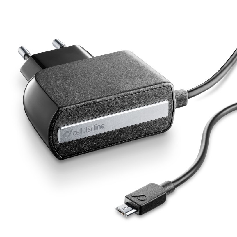 Cestovní nabíječka CellularLine s konektorem microUSB, 1A