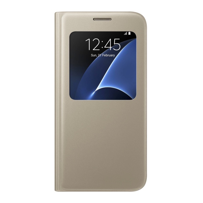 EF-CG930PFE Samsung S-View Pouzdro Gold pro G930 Galaxy S7 (EU Blister)