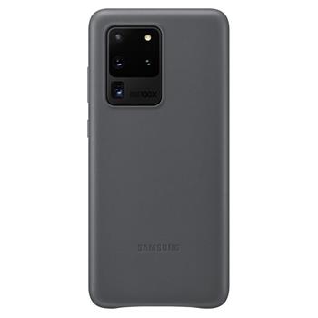 EF-VG988LJE Samsung Kožený Kryt pro Galaxy S20 Ultra Gray