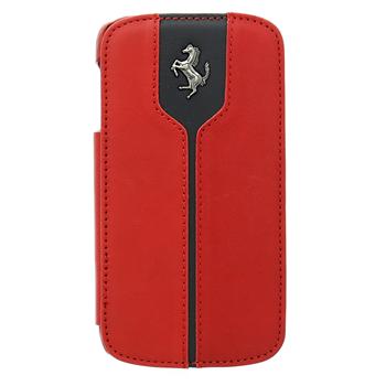 FEMTFLBKS4RE Ferrari Monte Carlo Kožené Book Pouzdro Red pro Samsung i9505 Galaxy S4 + fólie na displej