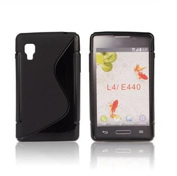 ForCell silkonové pouzdro kryt Lux S Black pro LG E440 L4 II