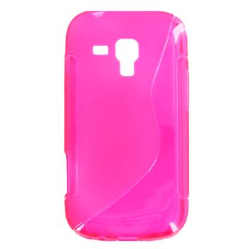 Siilkonové pouzdro kryt Lux S PINK růžová barva pro Samsung S7560, S7562, S7580, S7582 Galaxy Trend + fólie na displej