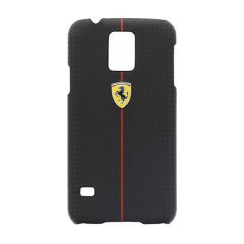 FEFOCHCS5BL Ferrari Zadní Kryt Black Carbon pro Samsung G900 Galaxy S5