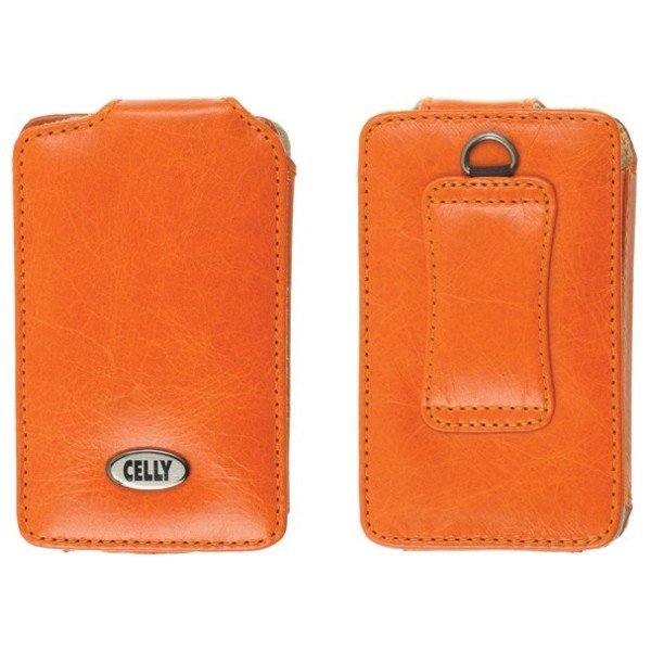 pouzdro kožené vertikální CELLY GIGA pro ipod - oranžové large