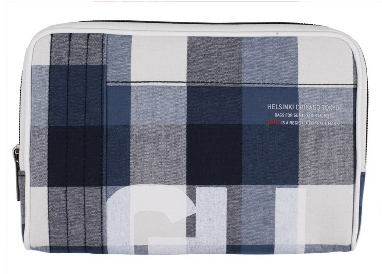 GOLLA obal pouzdro Jesse G1509, styl Tablet sleeve, Navy plaid pro iPad mini