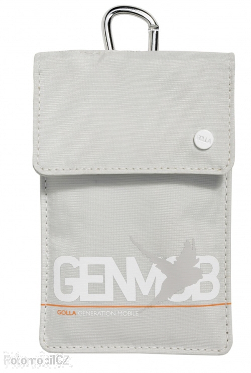 GOLLA pouzdro na mobil s karabinkou WIEN G1201, světlešedá