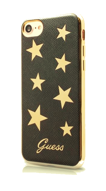 GUHCP7STABK Guess Stars Soft TPU silikonové pouzdro Black pro iPhone 7 / 8 / SE 2020 / SE 2022