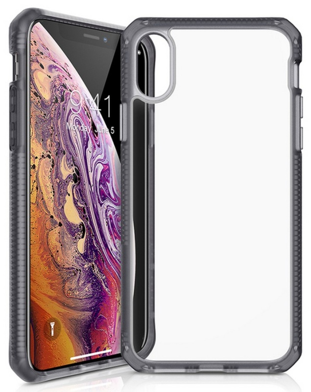 Kryt ITSKINS Hybrid MKII 2m Drop Black/Clear pro iPhone XS Max + ochranné sklo