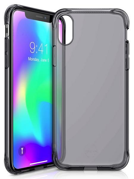 Odolné silikonové pouzdro ITSKINS Nano Gel 1m Drop iPhone XS Max, black + ochranné sklo