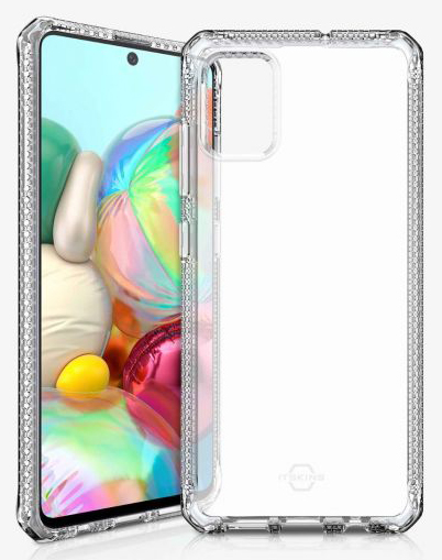 Odolné silikonové pouzdro ITSKINS Spectrum gel 2m Drop pro Galaxy A71, Clear