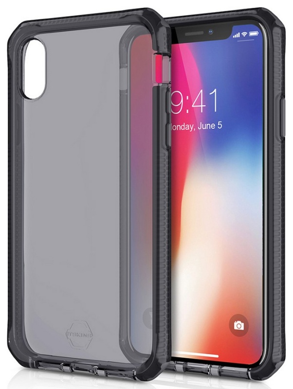 Odolné silikonové pouzdro ITSKINS Supreme 3m Drop pro IPhone X / IPhone XS, Light Grey