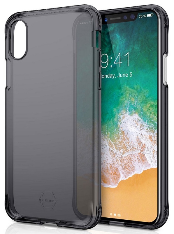Silikonové pouzdro ITSKINS Zero Gel 1m Drop pro iPhone X / IPhone XS, Black