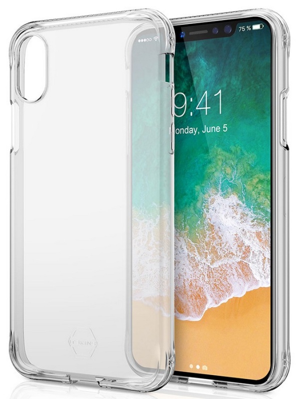 Silikonové pouzdro ITSKINS Zero Gel 1m Drop pro iPhone X / IPhone XS, Clear