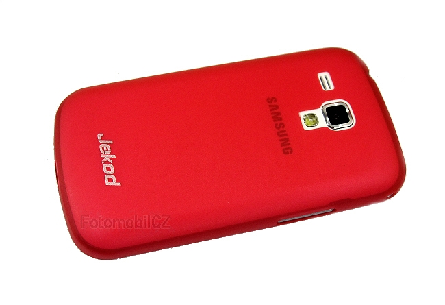 Pouzdro JEKOD PP ultratenký 0,3 mm kryt červený + fólie pro Samsung S7560, S7562, S7580, S7582 Galaxy Trend