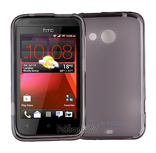 Silikonové pouzdro kryt JEKOD TPU + fólie Black pro HTC Desire 200