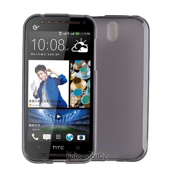Silikonové pouzdro kryt JEKOD TPU + fólie Black pro HTC Desire 601