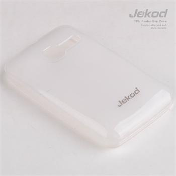 Silikonové pouzdro kryt JEKOD TPU + fólie White pro Alcatel T´Pop 4010D