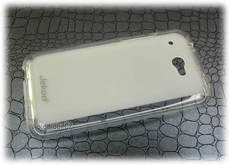 Silikonové pouzdro kryt JEKOD TPU + fólie White pro HTC Desire 601