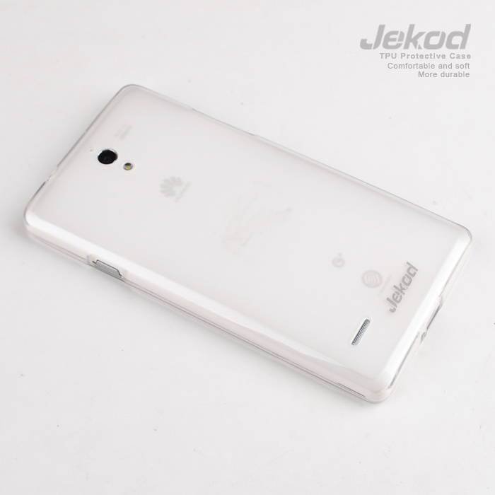 Silikonové pouzdro kryt JEKOD TPU + fólie White pro Huawei Ascend G700