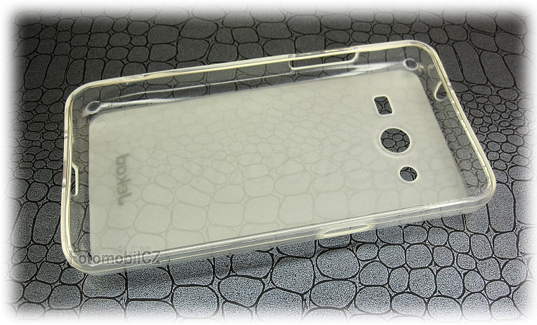 Silikonové pouzdro kryt JEKOD TPU + fólie White pro Samsung G355 Galaxy Core 2