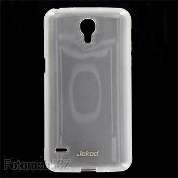 Silikonové pouzdro kryt JEKOD TPU + fólie White pro Samsung G910s Galaxy Round