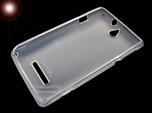 Silikonové pouzdro kryt JEKOD TPU + fólie White pro Sony Xperia E C1605 /C1505