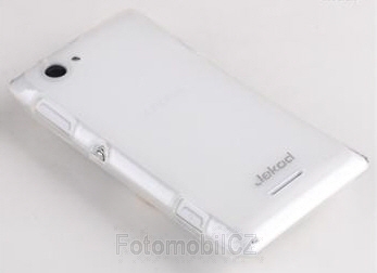 Silikonové pouzdro kryt JEKOD TPU + fólie White pro Sony Xperia Z1