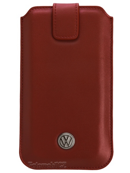 Kožené pouzdro Volkswagen se zavíráním, velikost XXL5.2, červené