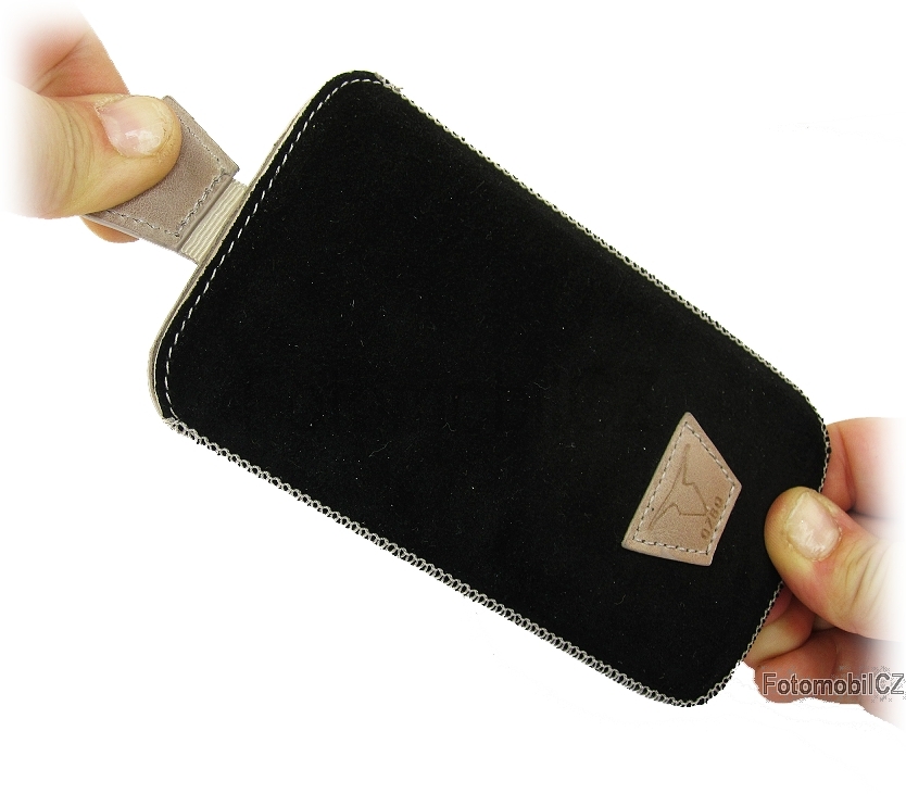 Kožené pouzdro OZBO Belle XL, černé pro Sony Z1 compact, Z3 compact, Samsung Galaxy S5 mini, G360 Core Prime