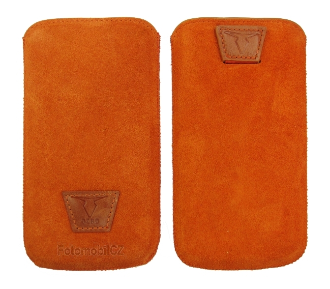 Kožené pouzdro OZBO Belle XL, oranžové pro Sony Z1 compact, Z3 compact, Samsung Galaxy S5 mini, G360 Core Prime