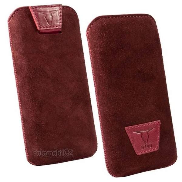 Kožené pouzdro OZBO Belle XL, červené pro Sony Z1 compact, Z3 compact, Samsung Galaxy S5 mini, G360 Core Prime