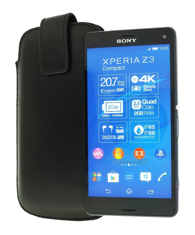 Kožené pouzdro OZBO Cora černé Sony D5803 Xperia Z3 Compact