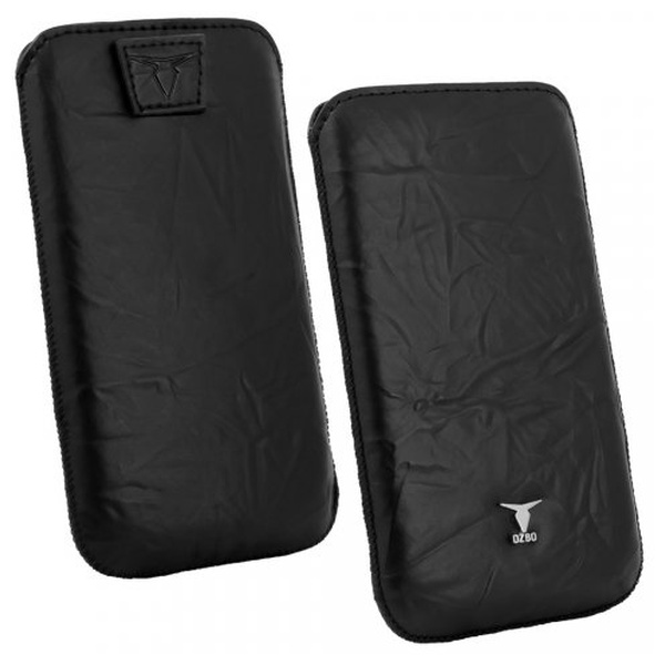Kožené pouzdro OZBO Piega, velikost L, pull-out, černé