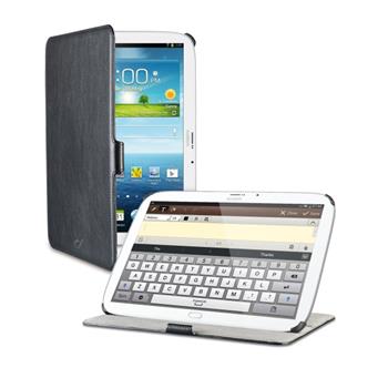 Kožené pouzdro typu kniha CellularLine pro Samsung Galaxy TAB 3 10.1, černé