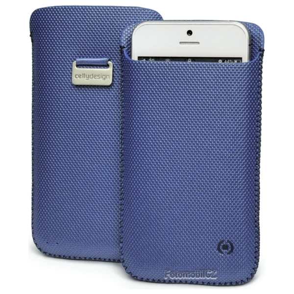 pouzdro CELLY Corretto pro iPhone 5 / 5S, barva modrá