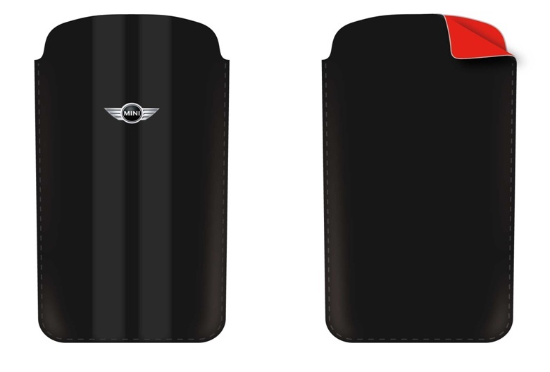 MNPUIPSTBL MiniCooper Kožené Pouzdro Stripes Black