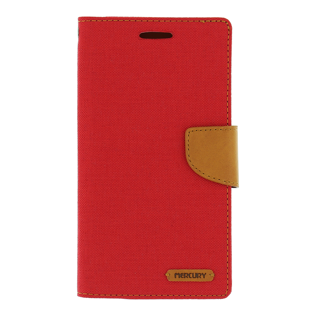 Mercury Canvas diářové Pouzdro pro Samsung J510 Galaxy J5 2016 Red / Camel