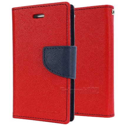 Mercury Fancy diářové Pouzdro pro Samsung J500 Galaxy J5 Red / Navy